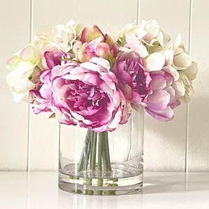 A picture of mix soft pink tipped cream and lavender peony.